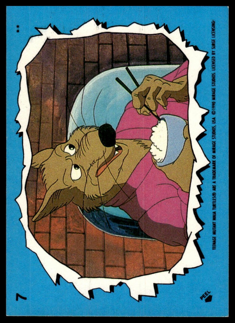 1989 Topps Teenage Mutant Ninja Turtles #7 Splinter Stickers (Series Two)