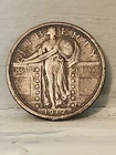 Beautiful 1917 s Type 1 Standing Liberty In XF. Great Details And Eye Appeal And