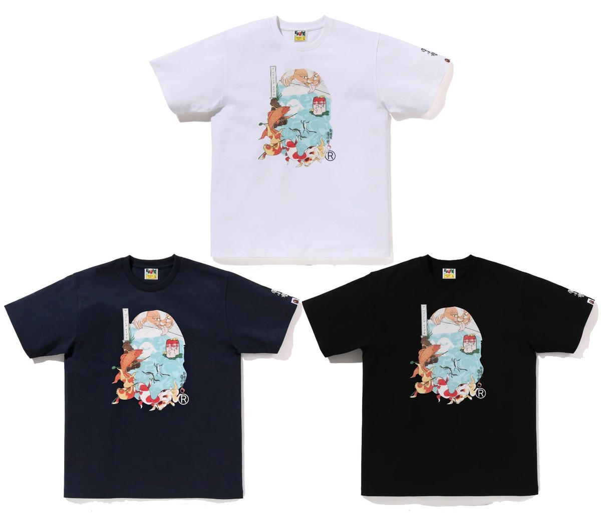 A BATHNIG APE Men's BAPE x UKIYO-E APE HEAD TEE #4 1L73110919 | eBay