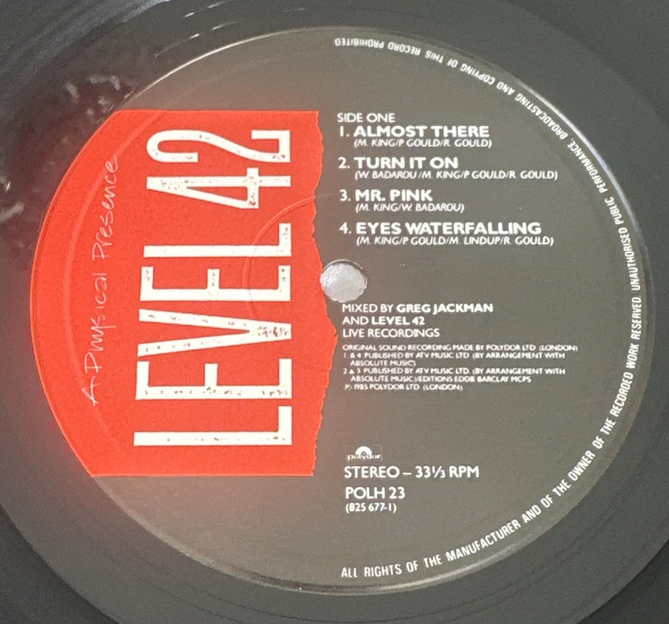 Level 42 A Physical Presence Townhouse Double LP Album Vinyl Record - NM / EX - Image 4 of 4