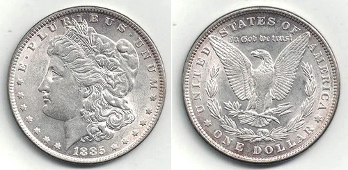A Nice-looking, Problem Free AU to Uncirculated 1885 Morgan Silver Dollar
