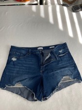 sofia by sofia vergara Dark Blue Distressed Denim Shorts size 18