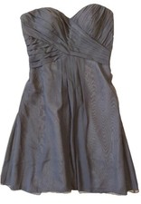 Bill Levkoff Dress Size 10 Strapless Lace Up Back Black Cocktail Formal