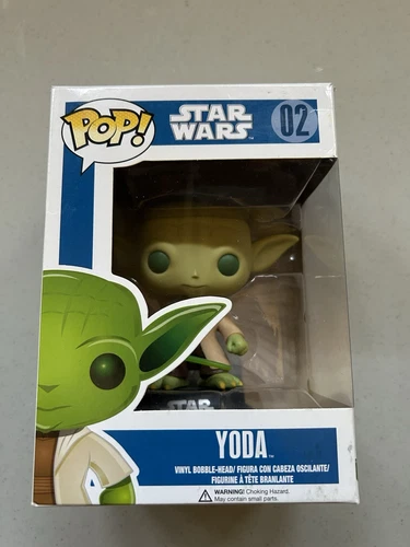 Funko Pop! Star Wars - Yoda (#02) - Blue Box Large Font - Rare Collectible