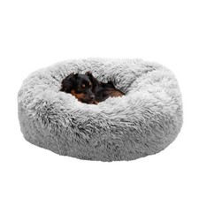 Furhaven 30" Calming Donut Dog Bed for Medium/Small Dogs - Washable Cover