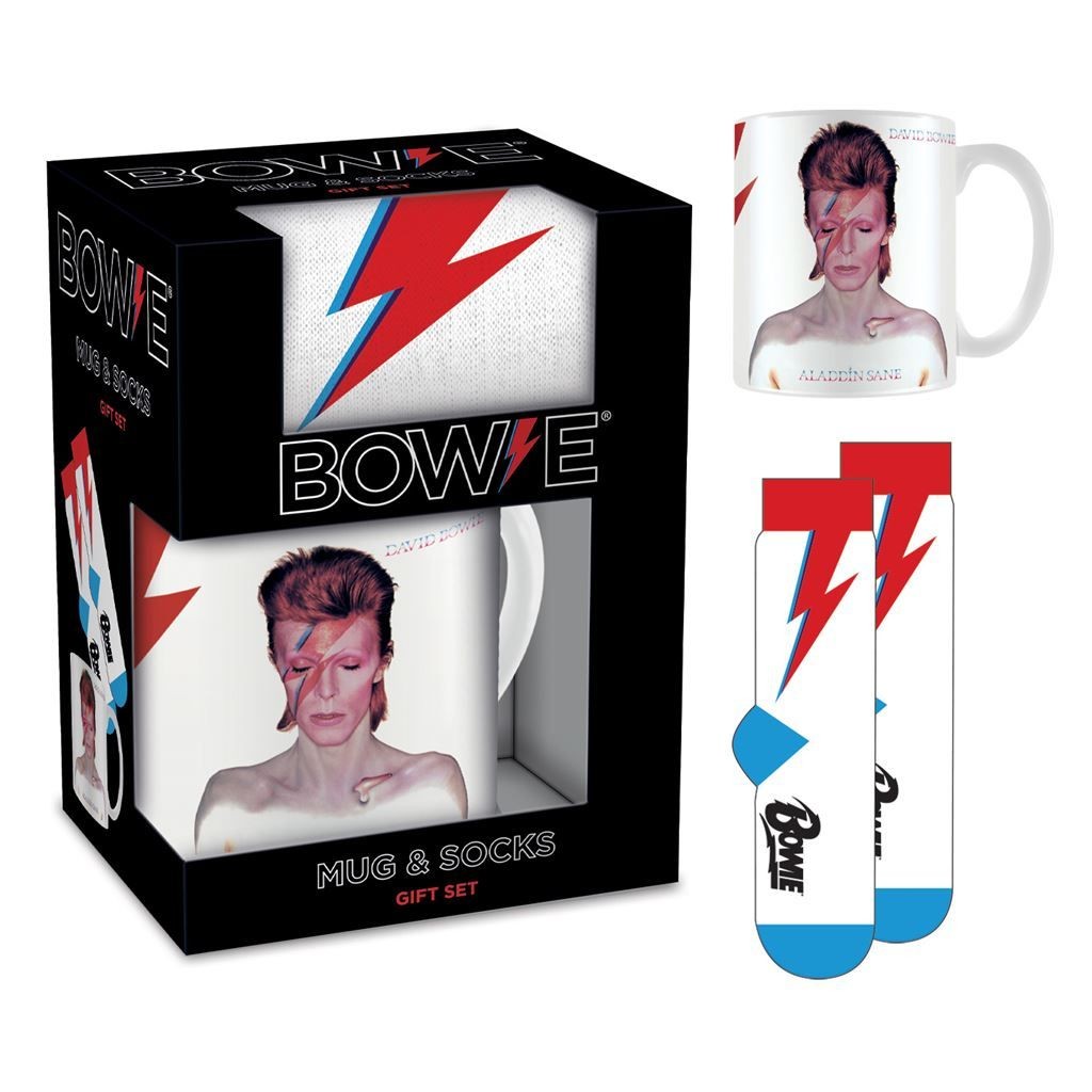Gadget - David Bowie: Pyramid - Aladdin Sane (Mug & Sock Set / Set Tazza & Calzi
