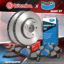 Front Brembo Disc Rotors Bendix Brake Pads for Chevrolet Cruze J300 305 308 15"