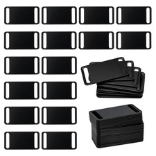 Aluminum Engraving Blanks Tags Stamping Blank Dog ID Tag 25 Pieces Black