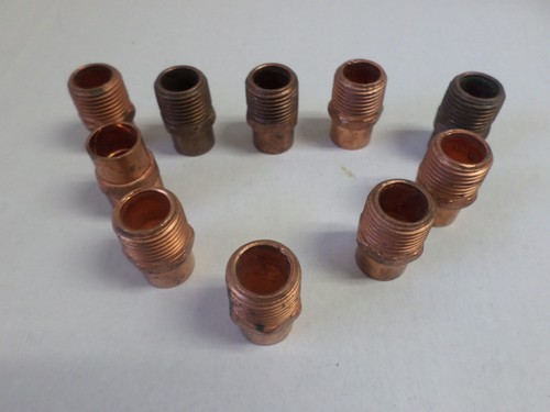 1/2" Copper Sweat x 1/2" Copper MIP Adapters (10)