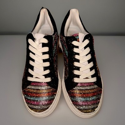 Betsey Johnson Sidny Rainbow Rhinestone Platform Sneakers, Women's Shoes