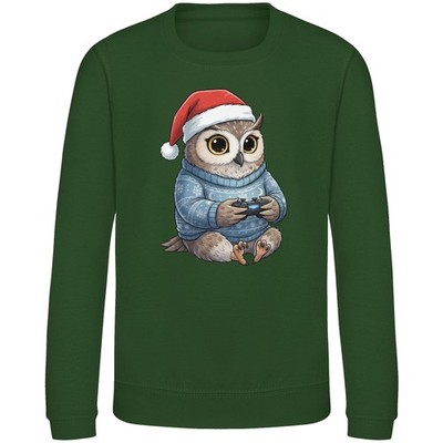 Weihnachten Eule Sweatshirt Gaming Pullover Geschenk für Jungen Mädchen