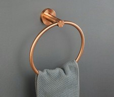 Bathroom Towel Ring Rack Holder Stainless Steel Wall Mounted Brushed Rose Gold