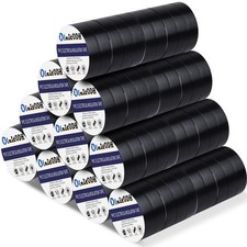Bulk 100 Rolls Black Electrical Tape 3/4" x 66ft Waterproof Insulation