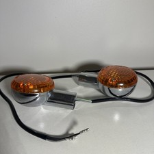 Vintage Suzuki Chrome Front Or Rear Turn Signal Indicators Pair Of 2