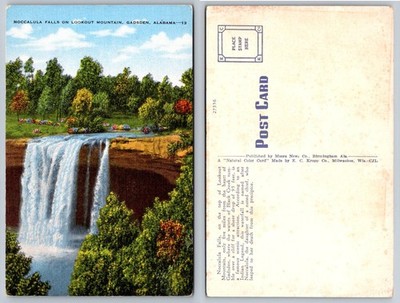 Noccalula Falls Lookout Mountain Gadsden AL Alabama Vintage Postcard Kropp