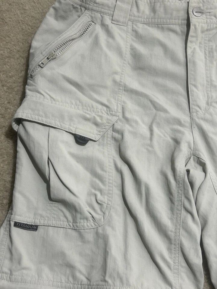 Columbia Sportswear Titanio Para Hombre 36 Pantalones Tostados Carga Convertible Cremallera Senderismo Foto 3 de 4