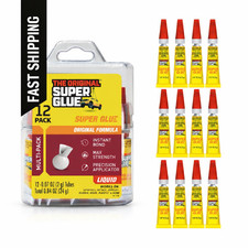 Super Glue Liquid Clear 2g Tubes 12 Pack Fast Dry Instant Bond Adhesive