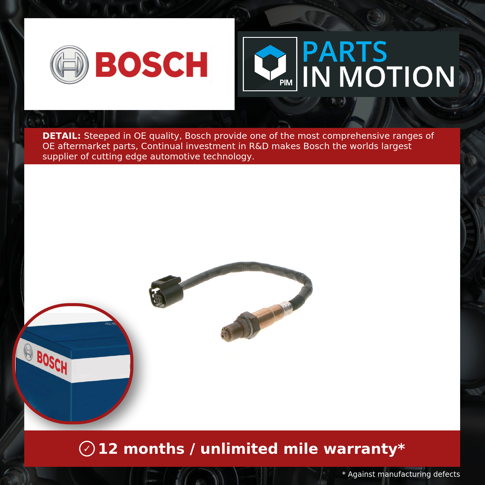 Lambda Sensor fits MINI COOPER R56 1.6 Pre Cat 10 to 13 N16B16A Oxygen Bosch New