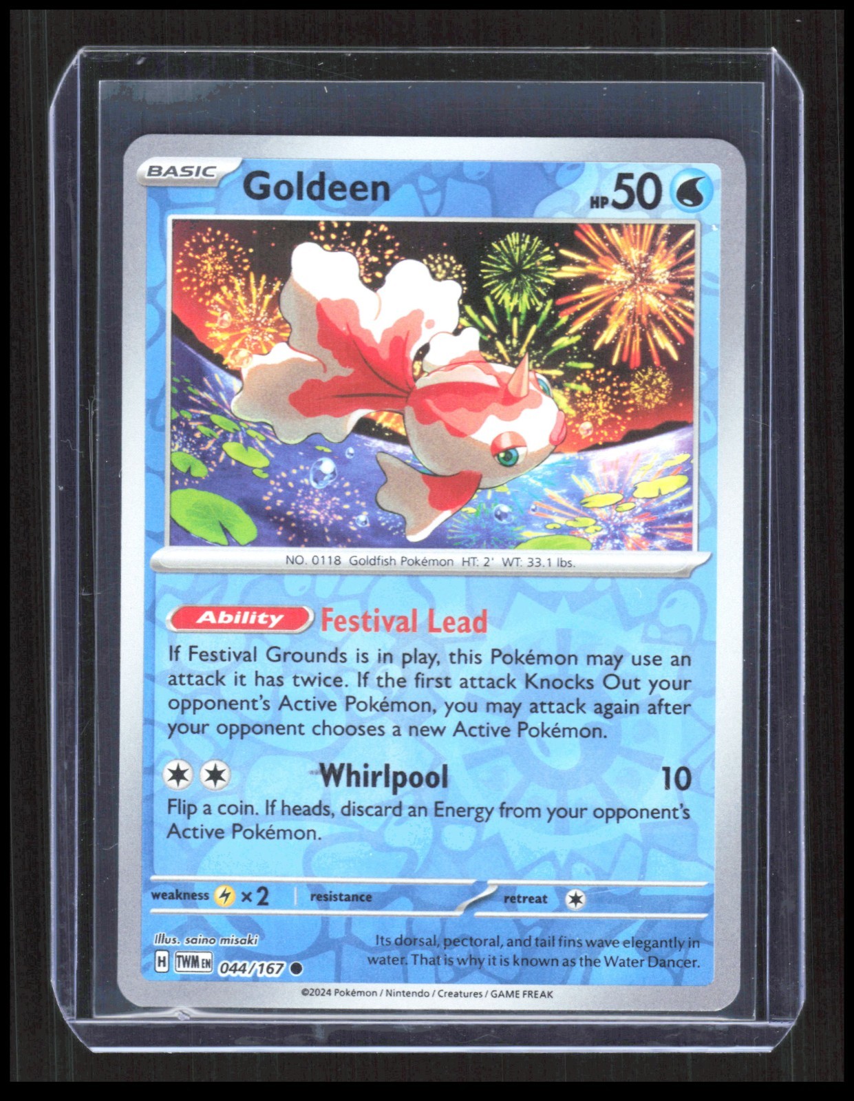 Goldeen 44/167 SV06: Twilight Masquerade Pokemon TCG Reverse Holo CB-2-4-C-3