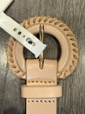 #ad Jessica Simpson Belt 1.25” Wide Light Brown Laced Leather Buckle $30 New NWTs $14.99