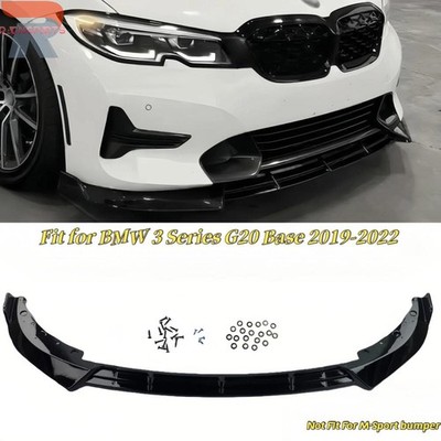 V Style Gloss Black Front Lip 3PC For 2019-2022 BMW G20 320i 330i Base