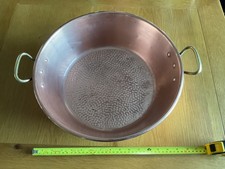 Vintage Copper Jam Pan Hand Hammered Bottom Free P+P