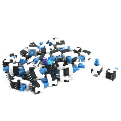 50 Pcs 6 Pin Mounted Self-Locking Push Button Tact Switch 8mmx8mm Kd *p0