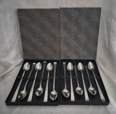 Sola ''Cora'' Iced Tea Spoons Set of 12 Holland Vintage 6 3/4'' NEW IN BOX 