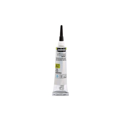 Pebeo Vitrea 160, Glass Paint Outliner, 20 ml Tube - Pearl