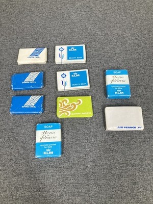 Vintage Airline Seife Lot (9 Riegel) - Pan Am, KLM, Cathay Pacific - unbenutzt Retro