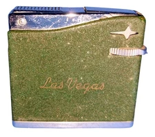 Vintage Las Vegas Olive Green Star Casino Retro Lighter Pet Lite Japan