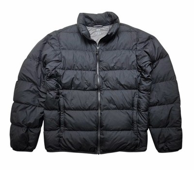 Uniqlo Men's Ultra Light Down Puffer Jacket Size Medium Black 3D Cut Wide Quilt