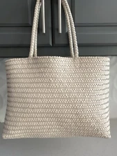 NWT Madewell Handwoven Leather Tote in Alabaster (Ivory)