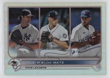 2022 Topps Series 1 League Leaders Rainbow Foil Gerrit Cole Chris Flexen 05v0