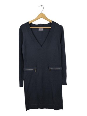 FAVOURITE BASICS Strickkleid Damen Kleid Gr. DE 38 schwarz Casual-Look