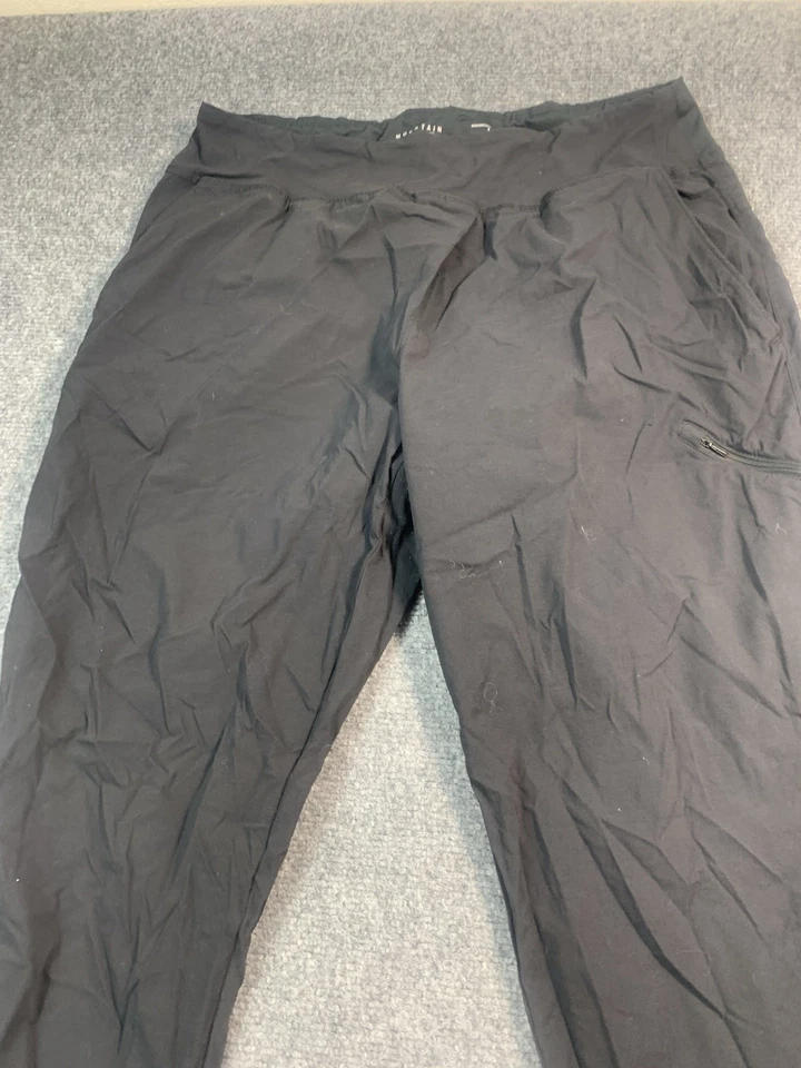 Mountain Hardwear Pants Joggers Womens Large Black Tapered Leg Active - Image 3 of 4