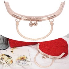 (Gold B01-02800509) Bag Handle DIY Making Supplies Clasp Lock Purse
