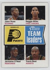 2001 Heritage Team Leaders Jalen Rose Reggie Miller Jermaine O'Neal #91 HOF 0q3