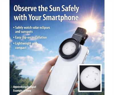 TS-Optics universeller Sonnenfilter mit Cliphalter für Smartphones, SofiSmart