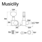 Musiclilly 6-in-line Sealed Guitar Tuners Tuning Pegs Keys Black USA Seller — photo 4