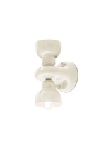 Wandleuchte Keramik Innen Up Down 25,5 Cm Hoch Creme 2-Flammig E14 Wand Lampe