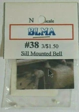 BLMA Models 38 N Scale Sill Mounted Bell (Pack of 3)