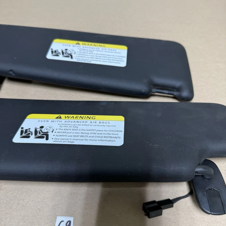 12 - 16 VOLKSWAGEN EOS PARASOL INTERIOR NEGRO TECHO SUPERIOR DELANTERO IZQUIERDO Y DERECHO Foto 3 de 4