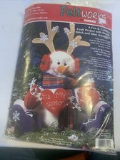 Dimensions Felt Works Felt Snowman Kit "Snowflake Play" 8129 Decoration New NIP