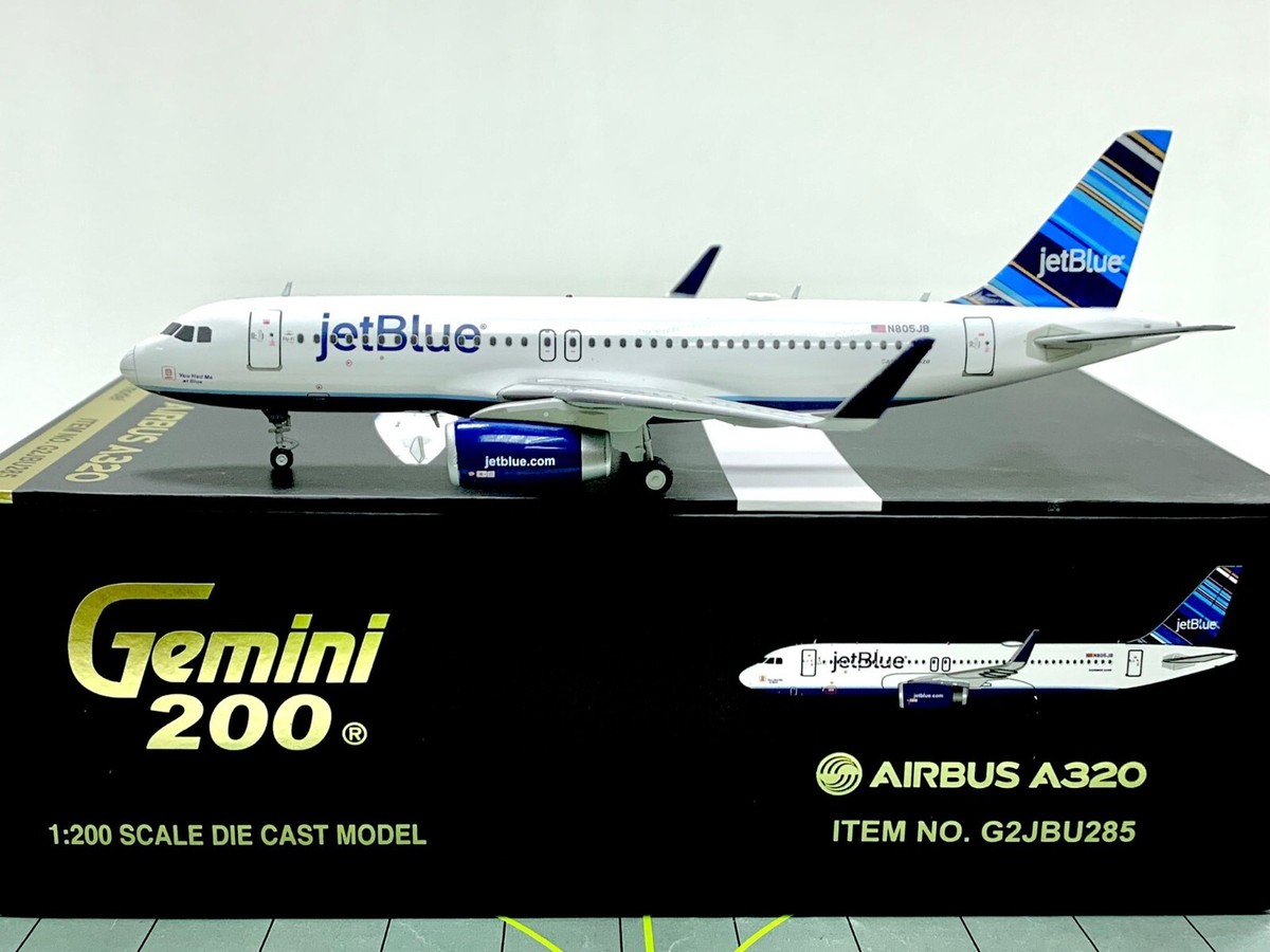 Gemini 200 1:200 JetBlue Airbus A320 G2JBU285 N805JB | eBay