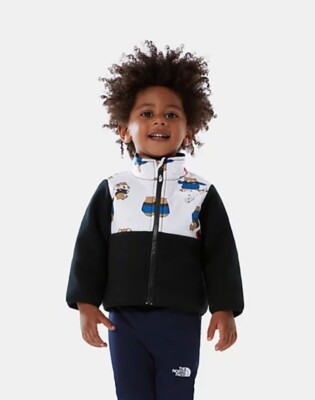 The North Face Denali Fleecejacke Kleinkinder 18-24 Monate Bärenmuster schwarz gebraucht