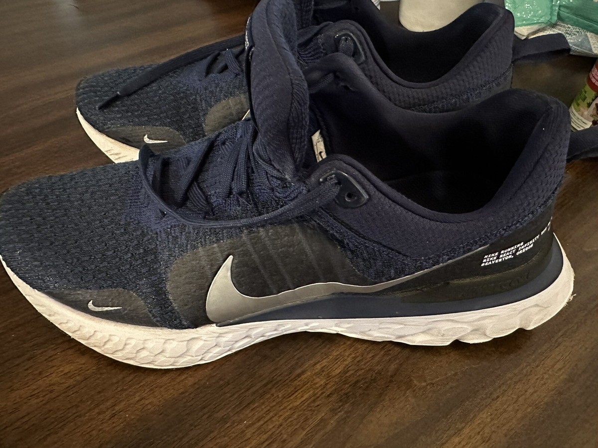 Nike React Infinity Run FK 3 Navy/Silver Men's Running Shoes-Asst