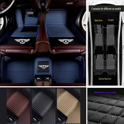 For Bentley All Model Car Floor Mats Waterproof Front & Rear Custom Auto Carpets - Imagen 32 de 34