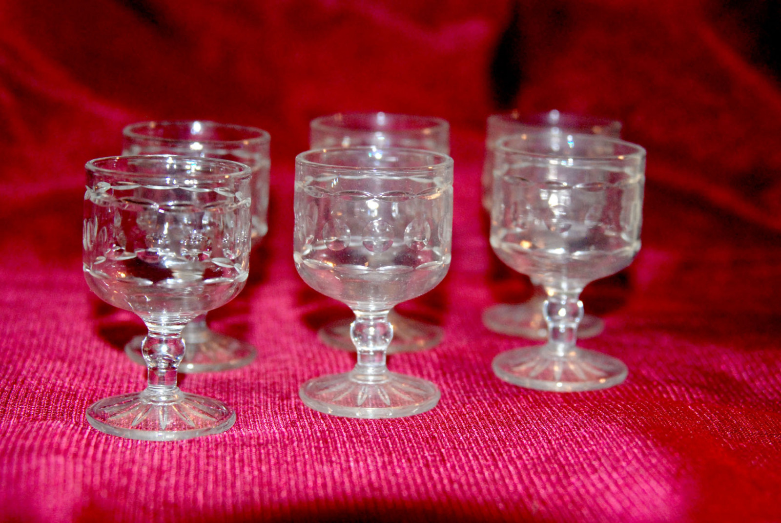 CRYSTAL GLASS SHOT GOBLET CUPS SOVIET ART DECO CUT STEMWARE SET&BOX eBay