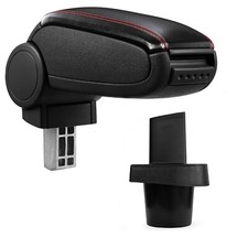 Für Toyota Yaris XP9 2006-2010 Armlehne Mittelarmlehne Leder Bezug Schwarz Rot